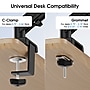 FlexiSpot MA1 Single Adjustable Arm, Up to 32" Monitor, Black (MA1B-S-DP)~#|#~86CB4CA2-4818-471F-AE134FD9A24015CF_sc7