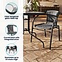 Flash Furniture Lila 28'' Square Table with 4 Rattan Stack Chairs, Gray (TLH073SQ037GY4)~#|#~86F1C17D-2C20-4CD4-9972BCE9DD4C0A40_sc7
