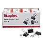 Staples Binder Clips, Small Size, 0.38" Capacity, Black, 144 Pack – Compact Clips for Documents, Notes & Office Use~#|#~86F24678-0CCA-486E-A50AC5951E93738D_sc7