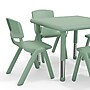 Flash Furniture Emmy Square Activity Table Set, 24" x 24", Height Adjustable, Sage (YCX232SQRTBSGEE)~#|#~8726F25B-E662-43A9-B018DE4041BAA716_sc7