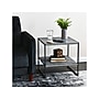 Household Essentials Jamestown 19.8"W x 19.8"D Laminate Side/End Table, Rustic Slate Concrete/Black (8098-1)~#|#~875DD996-1CC0-47D1-BE55C238BEE7E754_sc7