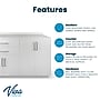 Viva Comfort 36'' H x 48" W Exam Room Medical Cabinet with 48" W Wall Cabinet, 4 Doors, 2 Drawers, Gray (90248NS-GRY-WAL)~#|#~879FEAE0-0F97-4A33-84E799207F40ECC8_sc7