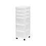 Iris 6-Drawer Standalone Cart, White/Translucent White (585008)~#|#~87C239C8-A203-4F7B-B9E9751154AFBE5F_sc7