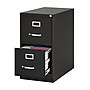 Staples Heavy Duty 2 Drawer Vertical File Cabinet, Letter Size Documents, 26.5" D x 15" W x 28" H, Black~#|#~87CA2733-0C8D-4980-8CDA6AD10ADD9BA5_sc7