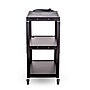 Luxor 3-Shelf Metal Mobile Utility Cart with Lockable Wheels, Black (UCMT1)~#|#~87E79168-1217-40EB-A7411BF09394278B_sc7