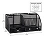 Mind Reader 7-Compartment Metal Desk Organizer File and Accessory Storage, Black (JOEORG-BLK)~#|#~88002436-7EE5-433F-8F66EB61159A262A_sc7