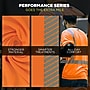 Ergodyne GloWear 8292 High Visibility Short Sleeve T-Shirt, ANSI Type R Class 2, Orange, Medium (22243)~#|#~88078F25-D793-476D-B59F6E94D674A2C8_sc7