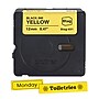 Brother Genuine P-touch Btag Black on Yellow Label Tape, 1/2 in x 13.1 ft (12 mm x 4 m) (BTAG631)~#|#~881080D3-A393-4F3B-BCB7AE929FB7BB33_sc7