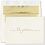 "Golden Congratulations" Custom Congratulations Card w/ Gold Lined Ivory Taffeta Peel & Seal Envelope, 50/Box~#|#~8813F396-7982-431D-B01F929BE80EB106_sc7