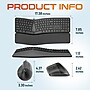 Delton KB250/S38 Wired Ergonomic Keyboard and Optical Mouse Combo, Black (DKME250S38-U)~#|#~88874700-B525-4B5A-861899547C2E5448_sc7