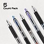 uniball 207 Retractable Gel Pens, Medium Point, 0.7mm, Assorted Ink, 5/Pack (1960307)~#|#~88894ABF-150F-4B64-8E1A05E1FE21A415_sc7