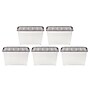 Iris 53 Quart Storage Bin with Latching Lid, Plastic, Clear, 5/Pack (500149)~#|#~88A841FE-33CE-42B6-9EA63D12441EC9A5_sc7