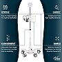 Viva Comfort Steel Welch Allyn 4400 Vital Signs Monitor Steel Mobile Stand with Storage Basket, White (ADIME911-01-MK)~#|#~88C8051F-09D6-4EB6-A2D108F011A46811_sc7