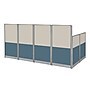 Regency Instant Office 63"H x 129"W 2 Person L-Shaped Cubicle Panel Workstation with Storage, Hansen Cherry (IO008HC)~#|#~88D8E915-2CEF-47AF-9D06E139546F5EA1_sc7
