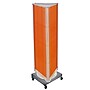 Azar Displays 60” x 16” Three-Sided Revolving Pegboard Tower Floor Display on Wheeled Metal Base, Orange (700452-ORG)~#|#~88DA29C4-CA26-4F06-9E5AFF8776D16977_sc7