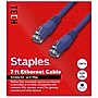 Staples TECH Cat 6 Ethernet Cable, 7 ft, Blue, High-Speed Network Patch Cord, RJ45 Male to Male for Router/PC~#|#~88E7F0FD-1B0F-4D63-B8FA17220D656B58_sc7