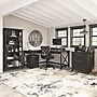 Bush Furniture Key West 66"H 5-Shelf Bookcase with Adjustable Shelves, Dark Gray Hickory Wood (KWB132GH-03)~#|#~88EF59E9-B93A-44FC-B3B445DBA71AFBC9_sc7