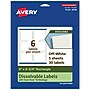 Avery Dissolvable Rectangle Multipurpose Labels, 3" x 3.75", Off-white, 30/Pack (94248)~#|#~88FCC3D5-1DEA-4D3B-83AAF9BACE10DF9F_sc7