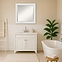 Amanti Art Flair Soft White Narrow Frame Wall Mirror, 24" x 24" (A42674960886)~#|#~8909B348-1988-48DE-9997A0C60B829BAF_sc7