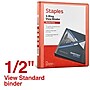 Staples 1/2" 3-Ring View Binder, D-Ring, Orange (26430-CC)~#|#~8912043A-3B12-436D-9B43518A5EFD8A7F_sc7