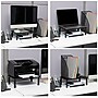 Mind Reader Ventilated Adjustable Monitor Stand, Up to 44 lbs., Black (4LEGMET-BLK)~#|#~89393EE3-0B51-4828-8AAFFB660E05694D_sc7