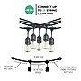 Bulbrite 48-foot String Light Kit with Clear Shatter Resistant Vintage Style S14 LED Light Bulbs (812483)~#|#~89563FC6-B21E-448D-A8184C1A4BA9F8E4_sc7