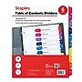 Staples Customizable Table of Contents Numeric Dividers, 10-Tabs, 6 Sets, Multicolor ~#|#~895A9930-E4B4-4785-9DF35FA36069D6B9_sc7