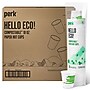 Perk™ Eco Compostable Paper Hot Cup, 10 Oz., White/Green, 500/Carton (PK56223CT)~#|#~896C8151-22AC-4BA1-A510D7628EDCD1E1_sc7