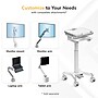 Mount-It! MedHub Height-Adjustable Mobile Medical Cart Workstation with Power Strip and Locking Casters, White & Grey (MI-16036)~#|#~897A3EA0-E845-491C-8DC76F732FC4D139_sc7