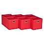 Household Essentials Medium Folding Fabric Storage Bin, 11" x 11"x 11", 23 Qt., Red, 6/Pack (825-1)~#|#~898A0D52-44FD-4F8E-931C4FA9480C83E1_sc7