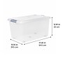 Iris Store & Slide 61 Quart Storage Bin with Lid, Plastic, Clear, 6/Carton (270017)~#|#~89949D1A-B76D-433B-B613CFD052036579_sc7