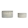Storied Home Round Decorative Cement Storage with Lids (A75500081)~#|#~89A5907C-28E7-47FD-BEFDD7B728DD2DCB_sc7