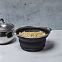 Better Houseware Collapsible Colander, Silicone, Black (733)~#|#~89A7F02B-5432-4EC1-B63B20BC1251CC67_sc7