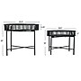 Storied Home Round Bamboo Table Trays on Metal Stands, Black, 2/Set (EC1700)~#|#~89ABC5A7-0F02-45A4-A18A7D786ECEF6F4_sc7