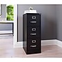 Lorell Fortress 3-Drawer Vertical File Cabinet, Letter Size, Lockable, 40.2"H x 15"W x 22"D, Black (LLR42297)~#|#~89B213F7-FB84-43DD-91B01DB719A715AA_sc7