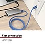 Staples TECH Cat‑6 Ethernet Cable – 25 ft. RJ45 Male‑to‑Male Network Patch Cable for Router, Modem, PC & Switch, Blue~#|#~89C93F5C-885F-4104-8B8D0372D183CA8C_sc7