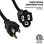 GoGreen Power 25' Indoor/Outdoor Extension Cord, 16 AWG, Black (GG-13725BK)~#|#~89CC1267-4C6A-4256-9BD43FC5C9177AD2_sc7
