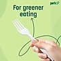 Perk Eco Compostable PLA Assorted Cutlery, 360 Count Bulk Disposable Utensils (Forks, Spoons & Knives), Medium‑Weight, White~#|#~89E46C8B-4AB2-4EA0-A65D81AE1B9857F2_sc7