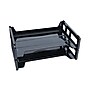 Side Load Letter Desk Tray, Two-Tier, Plastic, Black~#|#~89F834E5-733D-4C07-8614088B54F4D09E_sc7