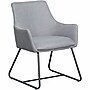 Lorell Mid‑Century Modern Flannel Guest Chair with Steel Sled Base, Gray (LLR68562)~#|#~8A203F61-FCA0-4833-933A5B7381E36A7D_sc7