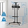Mount-It! 2-Shelf Steel Mobile TV Cart Stand, Black (MI-876)~#|#~8A6AC4A2-A245-4A45-B209B64D595F2384_sc7
