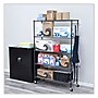 Alera® 5-Shelf Wire Shelving Kit with Casters and Shelf Liners, 48w x 18d x 72h, Black Anthracite~#|#~8A787A7B-74C3-42F2-A84A6B1FFE2581BF_sc7