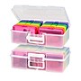 Iris Hinged Closure Plastic Storage Bin with 12 Multi-colored Photo Cases, 2/Pack (500055)~#|#~8A97910F-16D9-46AC-BBF72EC5C7EA171A_sc7