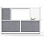 Luxor Workflow Series 5-Panel Freestanding Modular Room Divider System Starter Wall with Whiteboard, 48"H x 70"W, Gray/Silver~#|#~8AC0CD7E-069A-47AF-99AAA5EDB22A2865_sc7