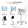 Mount-It! MedHub Height-Adjustable Medical Cart with 2 Lockable Drawers, Power Strip and Locking Casters, White/Grey (MI-16037)~#|#~8ADF2B2D-94B7-41C9-BB98D23AA6CB8051_sc7