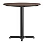 Flash Furniture Acadia 31.25" Round Wooden Dining Table with X-Base, Dark Brown/Black Base (STRD31WBRT2222)~#|#~8ADFABD9-5B1B-4272-A076668A725B1F7E_sc7