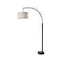 Simplee Adesso Rockwell 74" Matte Black Floor Lamp with Drum Oatmeal Shade (SL1170-01)~#|#~8AE6AB99-2F77-44E8-B64A24015FFDA9BC_sc7