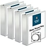 Business Source Round-ring View Binder, 2" Binder Capacity, Letter, White, 4/Bundle~#|#~8AFF4DDB-0AEC-4687-B9C83E5CD849A0A8_sc7