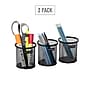 Mind Reader Metal Pen Holder, Black, 3 Pieces/Set (CLIPMESH3-BLK)~#|#~8B06B4E7-8846-4F8E-BC7AECABD8CB2D5C_sc7
