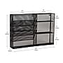 Mind Reader 8-Compartment Stackable Metal Desk Organizer, Black (MAGSHELF-BLK)~#|#~8B510A3E-494A-4988-B85C9D1FB6823890_sc7